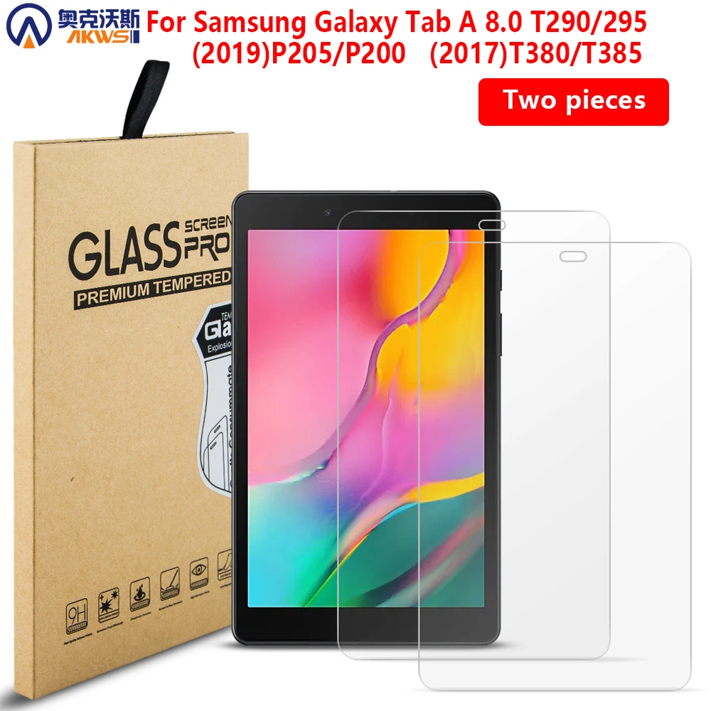 

Tempered Glass Screen Protector for Samsung Galaxy TAB A 8.0 SM - T290 T295 P200 P205 2019 Ultra Clear 2PCS Protective Film