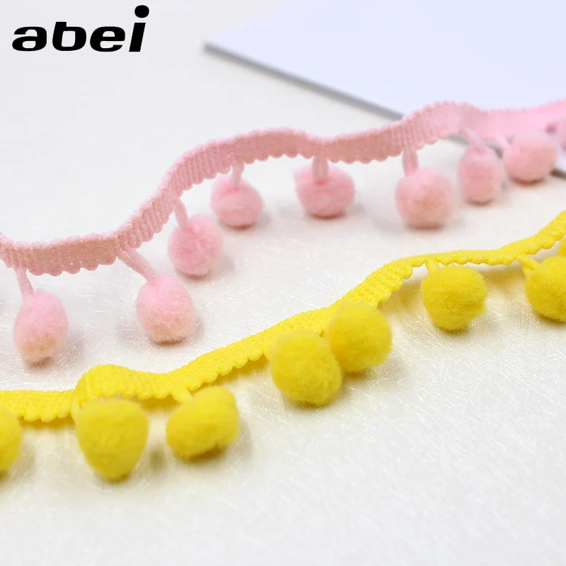 25 мм 5 ярдов вязаное кружево с помпонами Швейные аксессуары ручной работы сделай