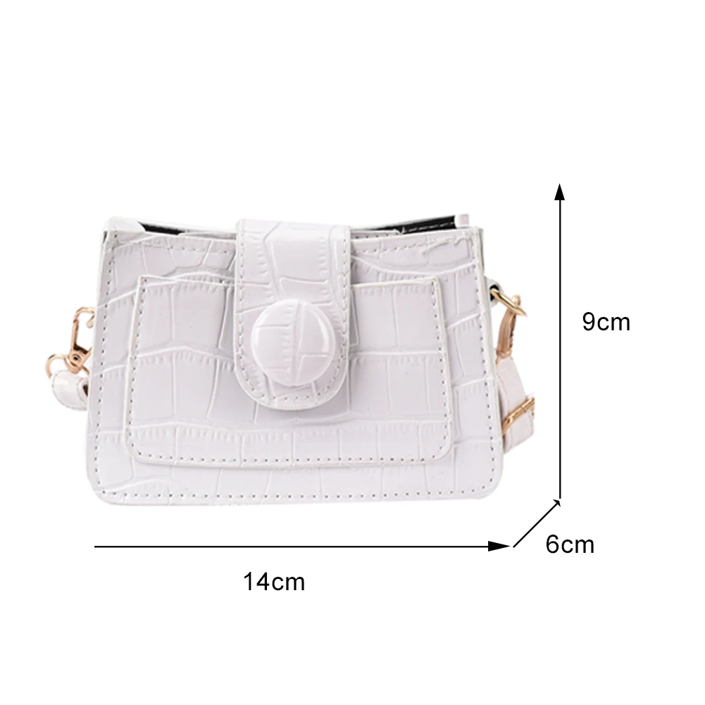

Mini Small Square Flap Bag Brand Fashion New Quality PU Leather Women's Handbag Alligator Pattern Chain Shoulder Messenger Bags