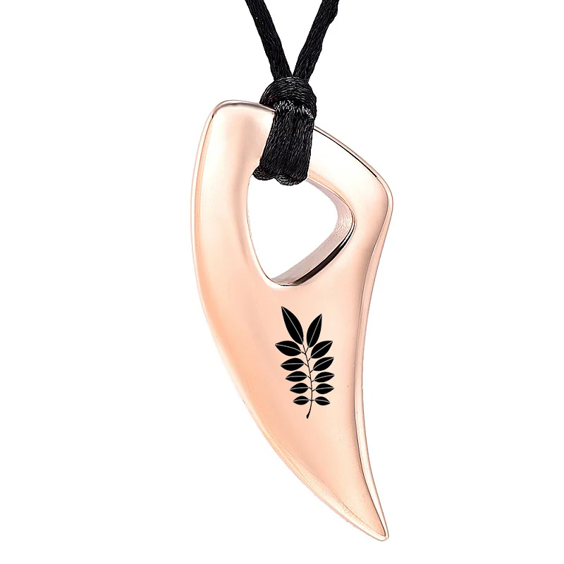 IJD12834 Нержавеющая сталь волк зубы ЦИЛИНДР ожерелье для праха Для мужчин ожерелья