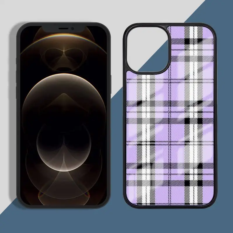 

Retro diamond plaid Phone Case PC for iPhone 11 12 pro XS MAX 8 7 6 6S Plus X 5S SE 2020 XR