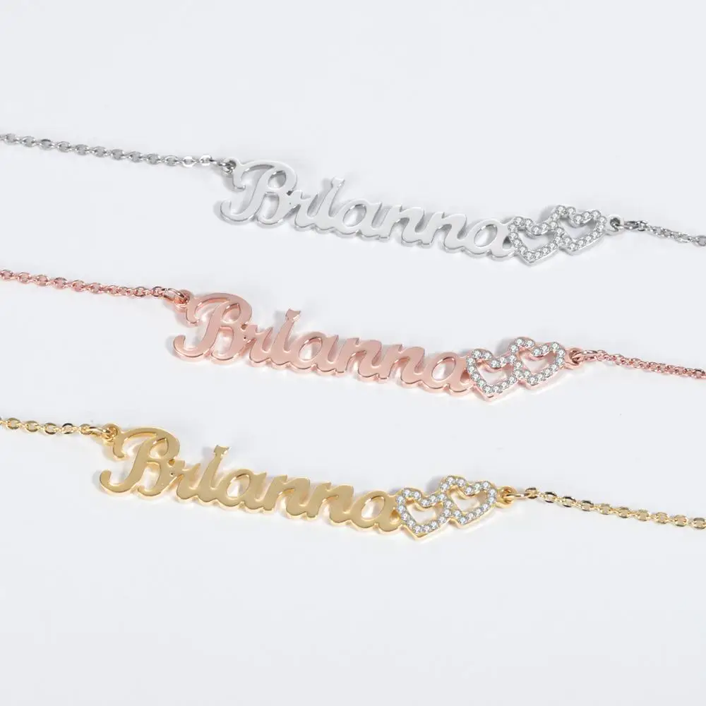 Индивидуальное модное ожерелье из нержавеющей стали с именем