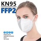 Маска для взрослых ffp2kn95 kn95 FFP2 маска многоразовая защитная маска для лица fpp2 95% фильтр для рта ffpp2 Пылезащитная P2 маска кн95