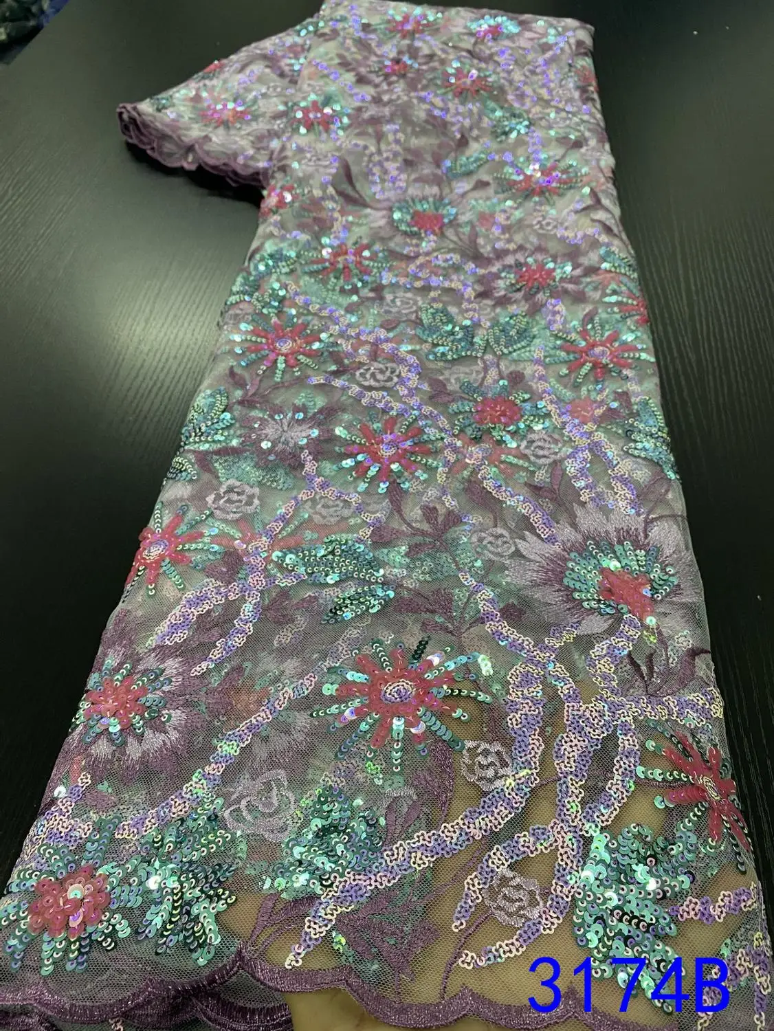 Новое поступление ткань в стиле последовательности нигерийская сетчатая