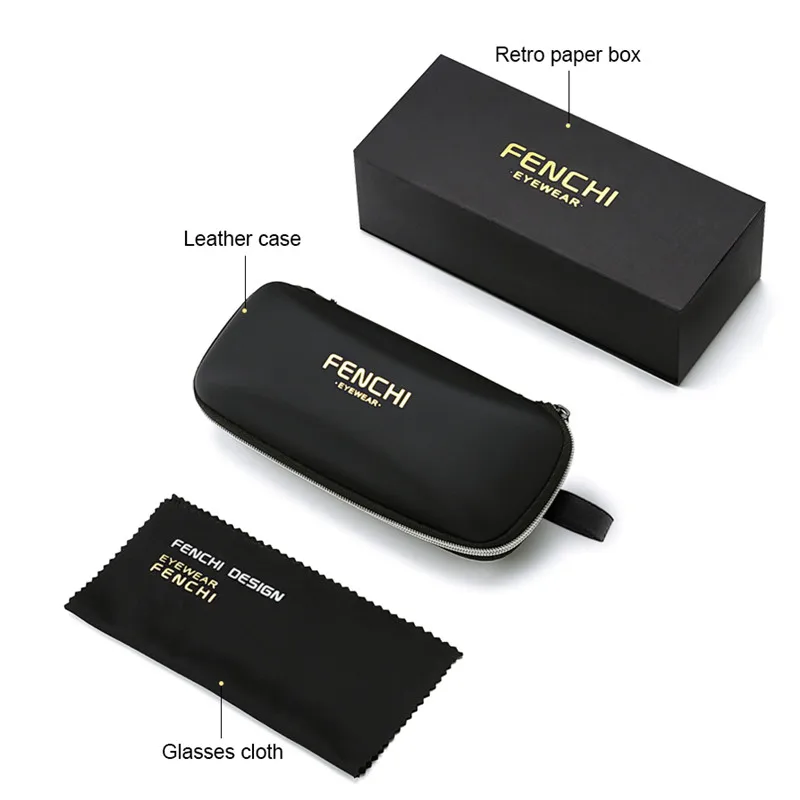 Женские круглые солнцезащитные очки FENCHI розовые брендовые роскошные с