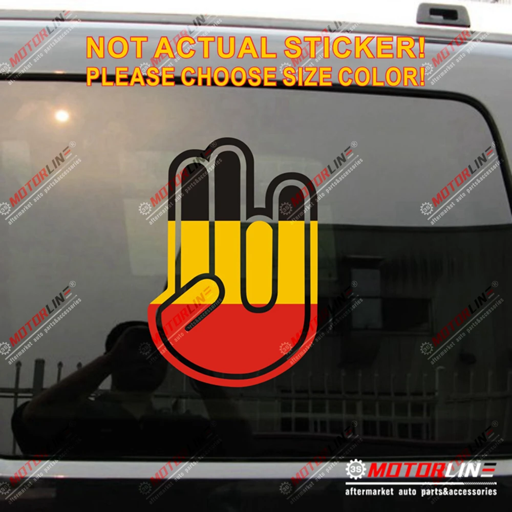 

Shocker Hand Flag of Belgium Decal Sticker Car Vinyl Belgian Die cut no background pick color and size