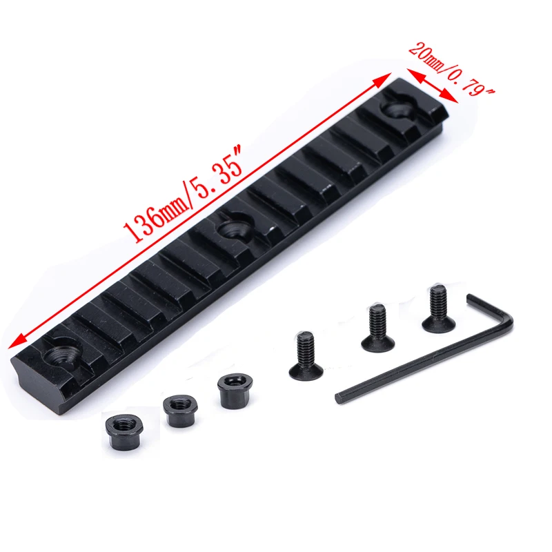 

4/5/7/9/13 Slots M-LOK Rail AR15 Rifle Scope Mount Base Keymod Picatinny Rail Adapter Hunting Gun Accessories for 20mm Weaver