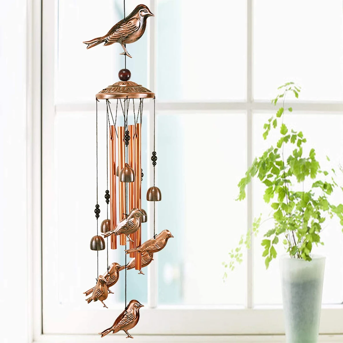 Большие колокольчики медные трубки металлические ветряные для улицы двора