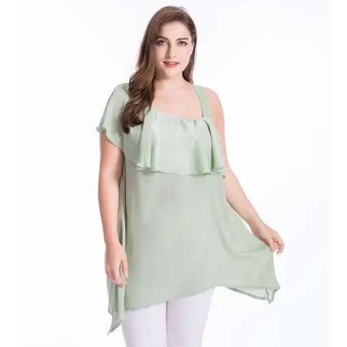 Ropa mujer talla grande 4xl 5xl 6xl женские блузки рубашки 2020 OL летняя одежда 5XL Многослойные в