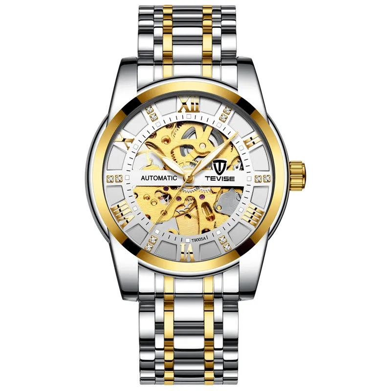 

2020 New Fashion Men's Watch Business Stainless Steel Waterproof Sports Luminous Hollow Mechanical Watches Relogio Masculino