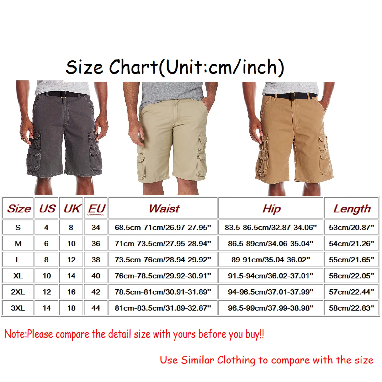 

Men Summer Fashion Casual Outdoor Breathable Loose Multi-pocket Cargo Shorts Man Home Shorts Style Asian Size Male With Pocket