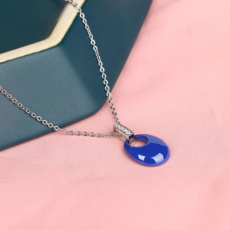 3 шт./компл. ожерелье с подвеской в виде капель воды женское белое черное AAA