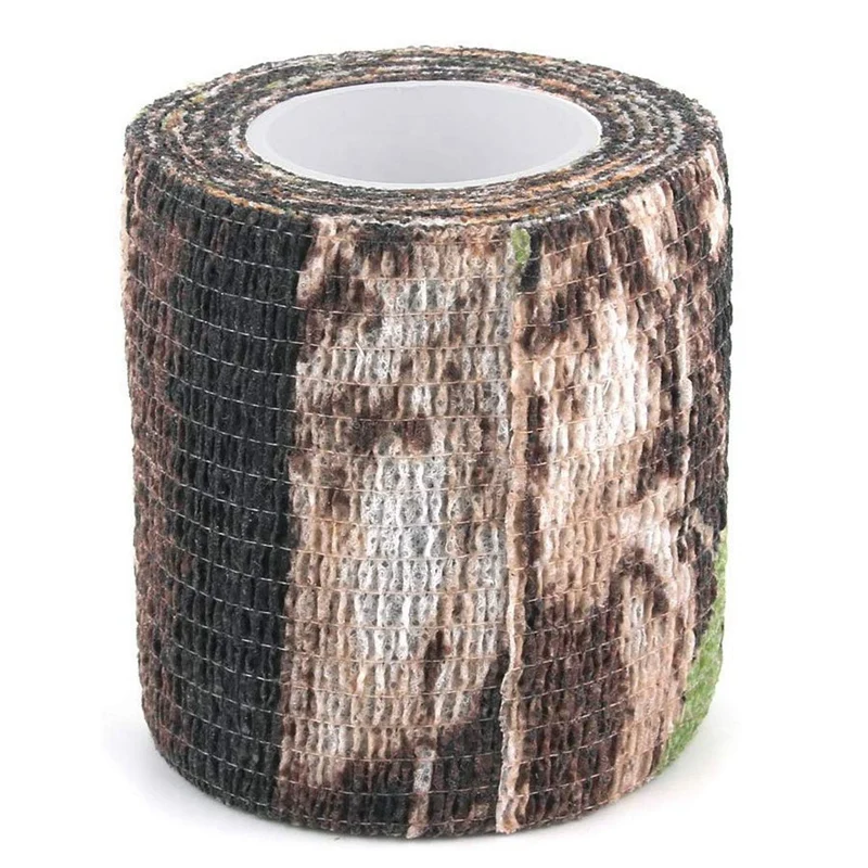 

6 Roll Camouflage Tape Cling Scope Wrap Camo Stretch Bandage Self-Adhesive Tape for Camping Hunting Bike Telescope