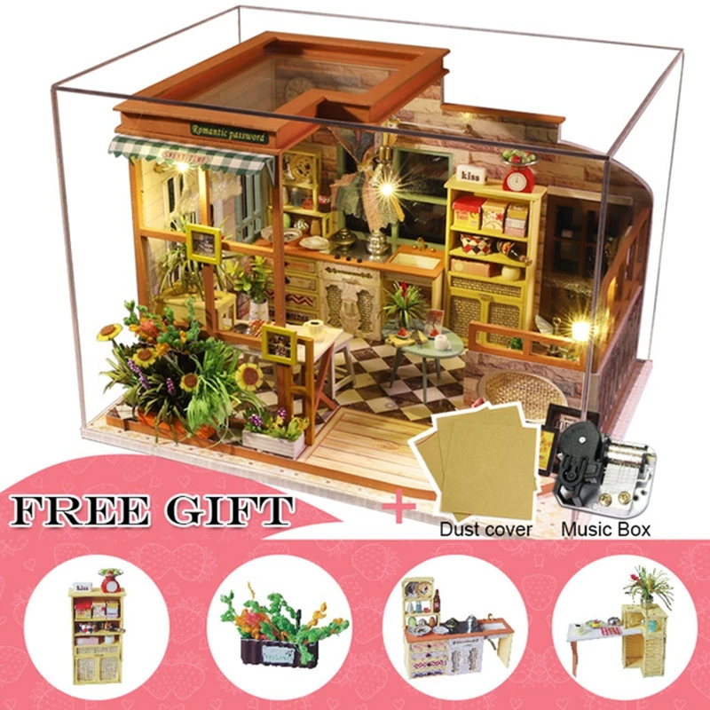 

Casa Doll House Furniture Miniature Dollhouse DIY Miniature House Room Box Theatre Toys for Children Casa Dollhouse S03A