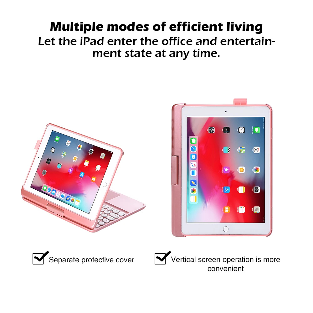 Чехол для планшета с клавиатурой iPad Air 2 Pro 9 7 2017 2018 цветов подсветкой на английском
