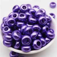 50pcs 13 color round european beads murano spacer beads fit pandora bracelet bangle necklaces hair beads for diy jewelry making