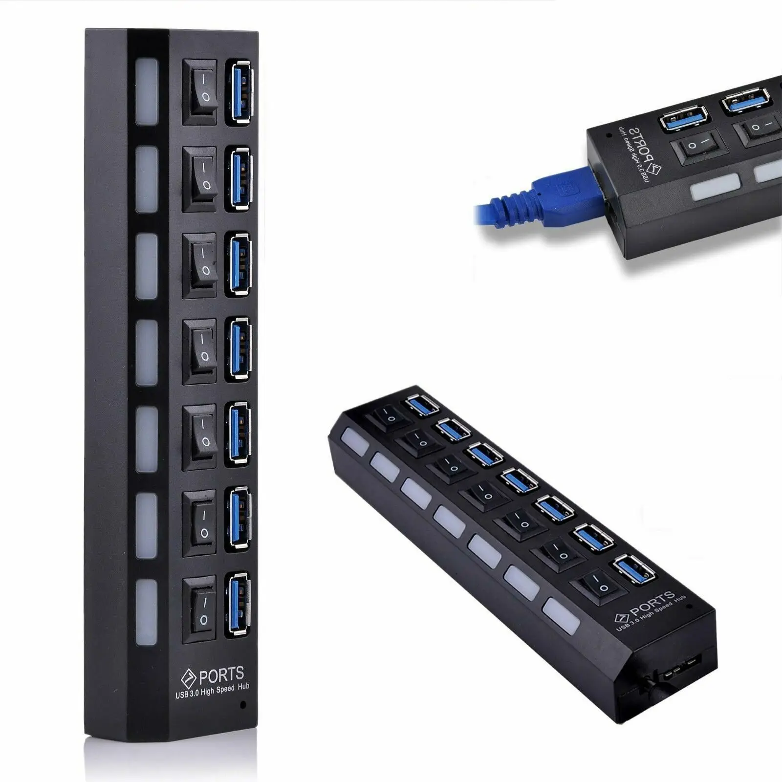 7-Порты и разъёмы на солнечных батареях USB 3 0 док-станция Разделение ter Мульти 2