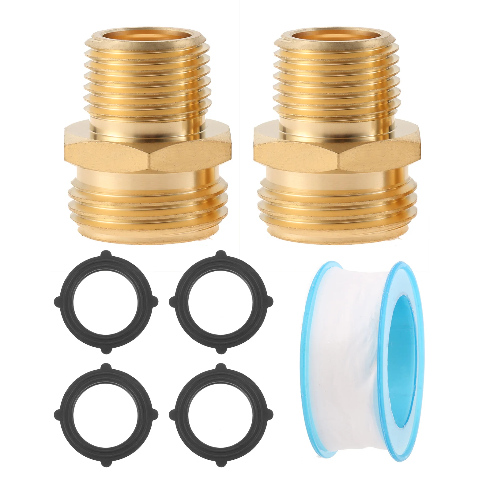 2 набора соединители для садового шланга переходник с наружной резьбой 3/4 дюйма