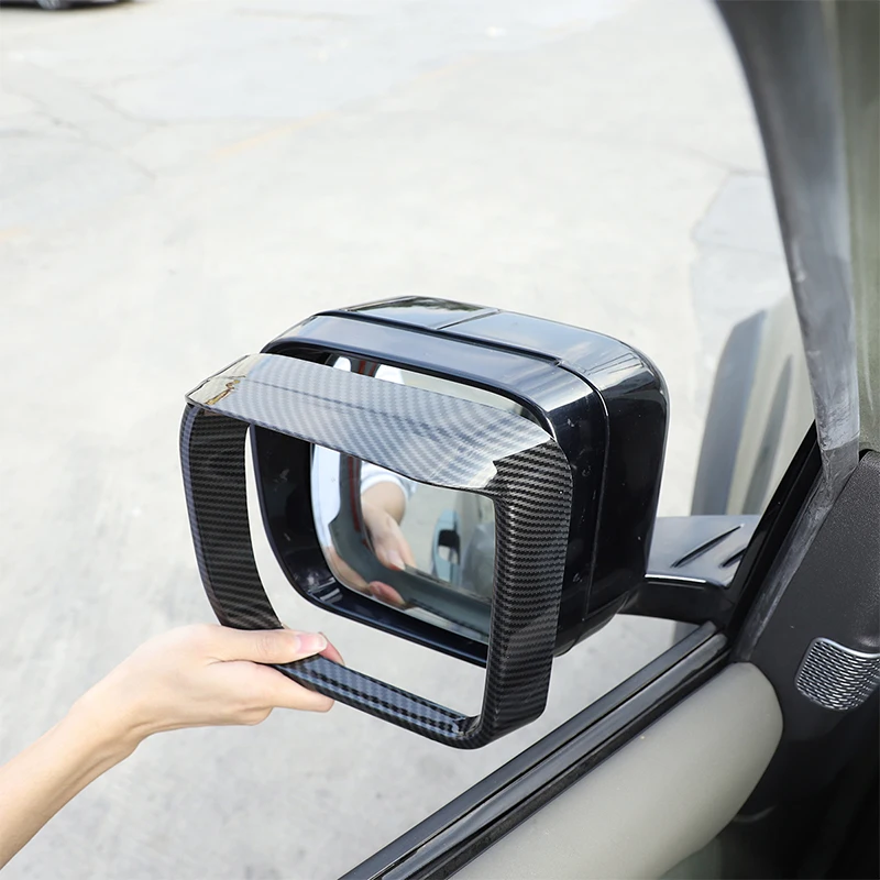 

2 шт. для Land Rover Defender 90 110 2020-2022, Автомобильное зеркало заднего вида, накладки для бровей, наклейки из АБС, автомобильные внешние аксессуары