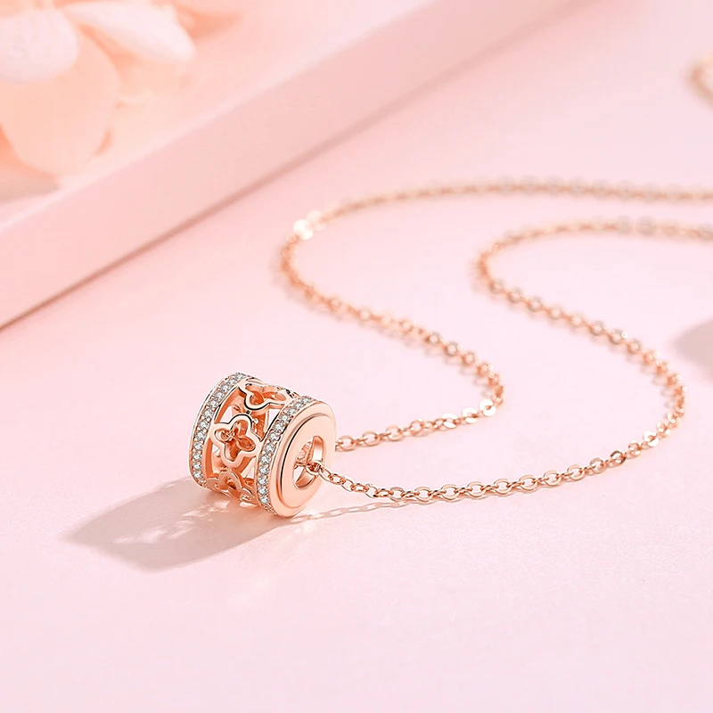 CaevKceai Стерлинговое Серебро 925 Гладкий минималистичный модный розовое золото