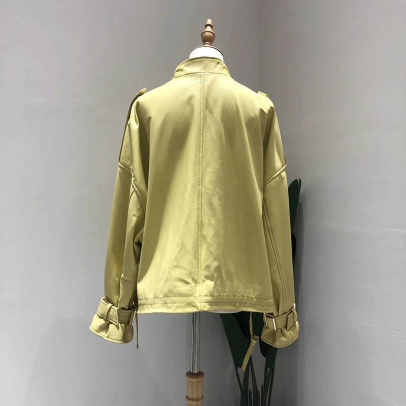 

Woman Coats Natural 100% Genuine Leather 2019 Autumn Winter Real Sheepskin Leather Jackets Female Windbreaker Plus Size