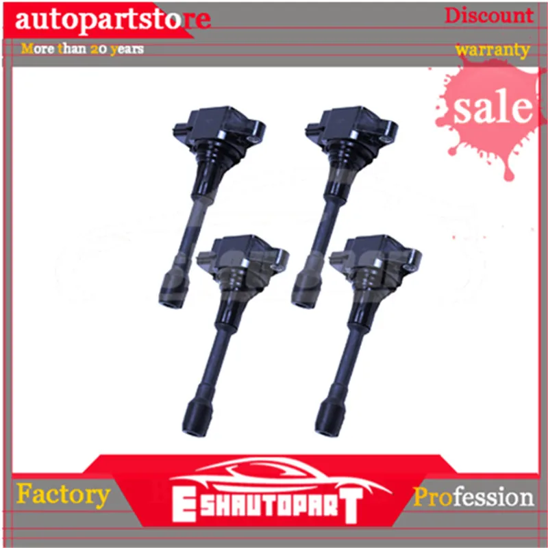 4 X Катушка зажигания с прямой свечей 22448 EA000 для Nissan Frontier 2.5l 4cyl Suzuki Equator|Катушка