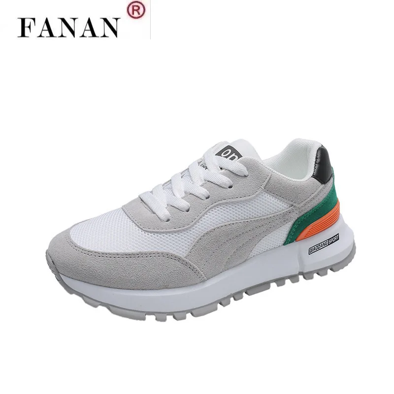 

2021 Autumn New Women Vulcanized Shoes Fashion Color Matching Breathable Sneakers Lace-up Casual Walking Shoes Zapatos De Mujer