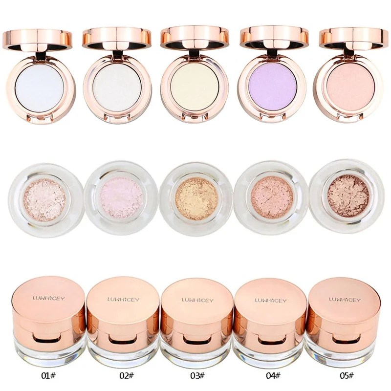 Eye Glittering Highlight Powder Makeup Shimmer Face Glow Loose Highlighter Palette maquillage MKXJ New | Красота и здоровье