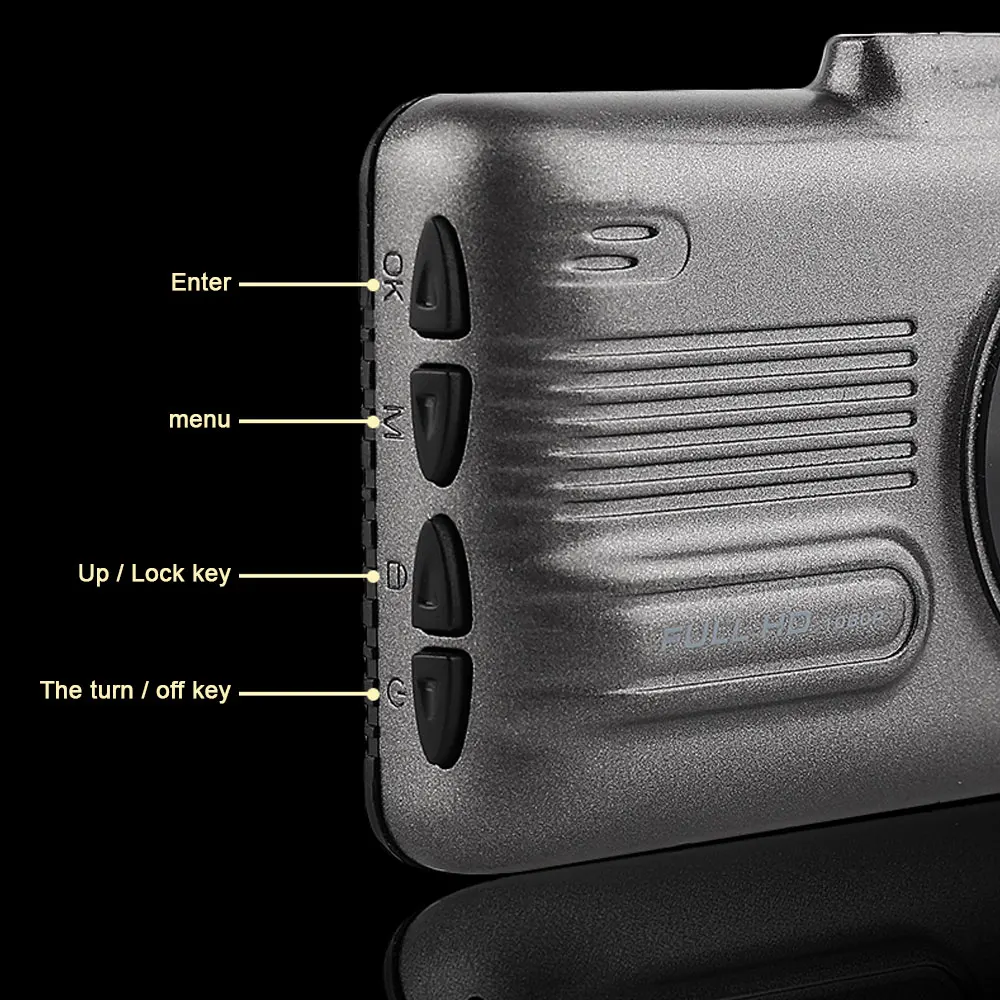 

3 inch motorcycle recorder with remote control waterproof dual lens hidden front 1080P rear 720P