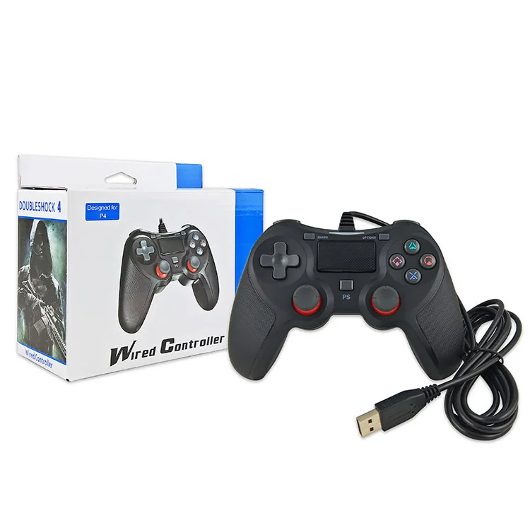 USB проводной игровой контроллер для Sony PlayStation 4 Joypad черный джойстик компьютерный