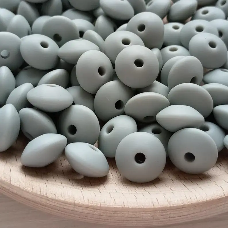 12mm Light Grey Saucer Silicone Teething Beads Baby Teethers Food Grade Silicone Spacer Beads BX44
12mm Light Grey Saucer Silicone Teething Beads Baby Teethers Food Grade Silicone Spacer Beads BX44
