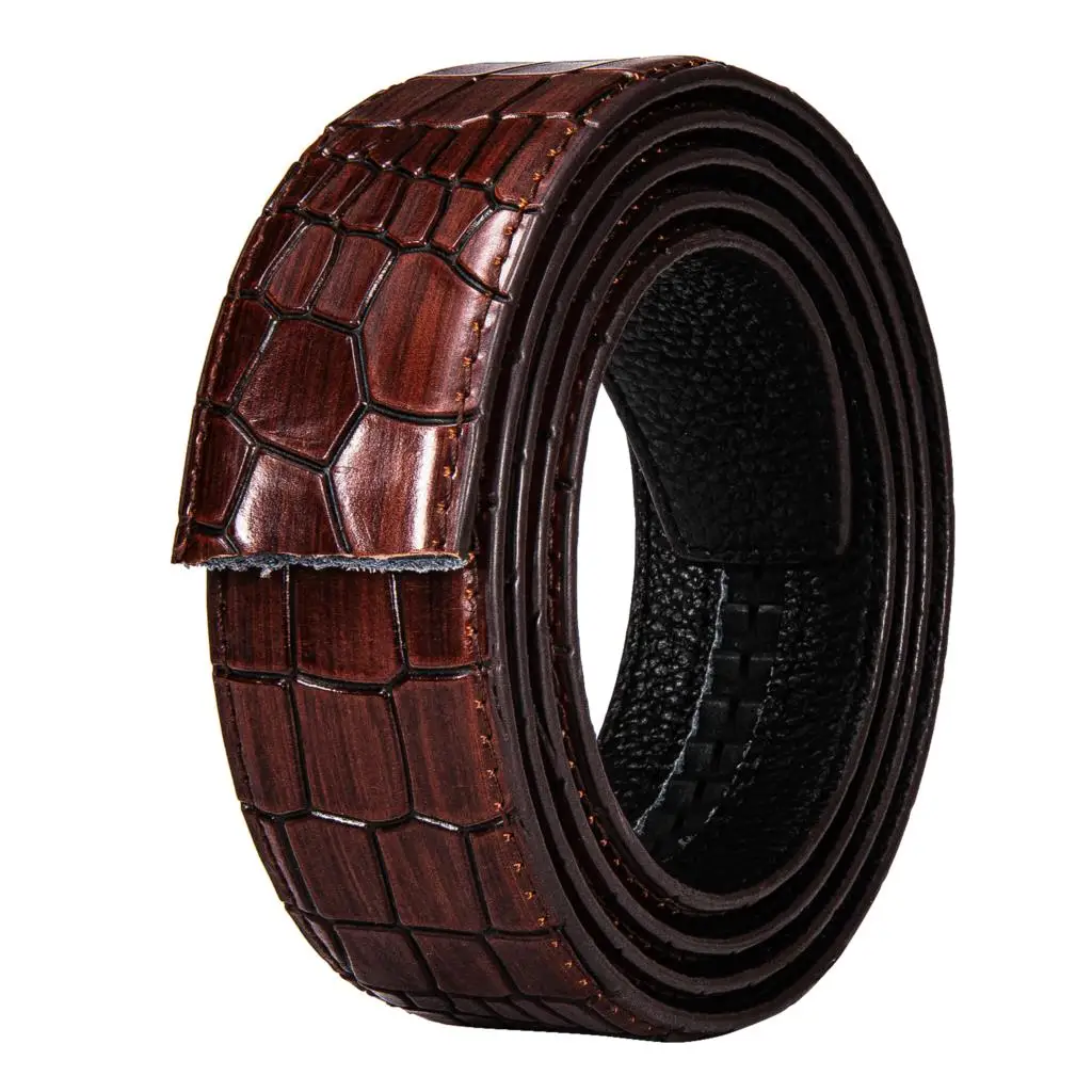 Мужской ремень без пряжки кожаный из крокодиловой кожи мужские ремни для джинсов
