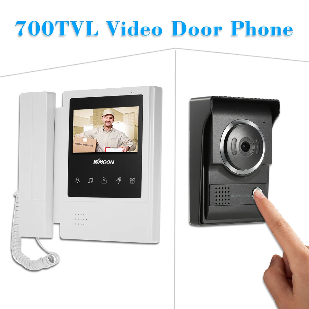 Проводной видеодомофон KKmoon 4 3 дюйма с функцией ночного видения защитой от дождя |