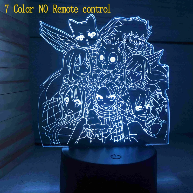 

Fairy Tail toys bedroom action figure led night light 3d children toys