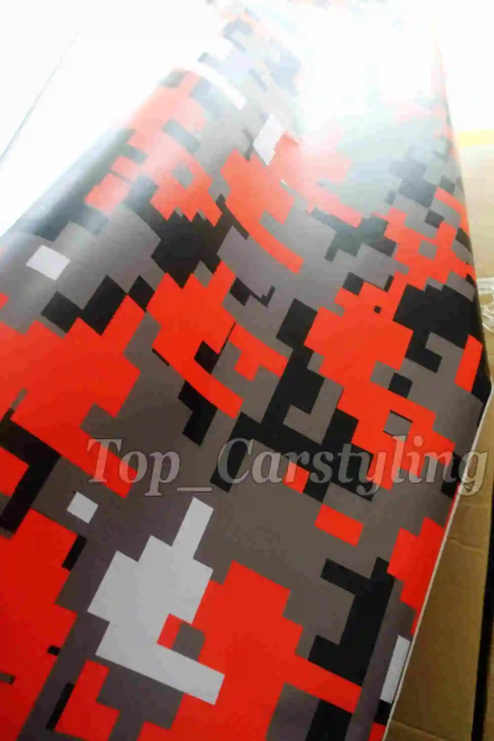 100cm x 50cm Orange digital Camouflage Vinyl stickers for phone laptop bike covering skin With Air free Self adhesive PROTWRAPS |