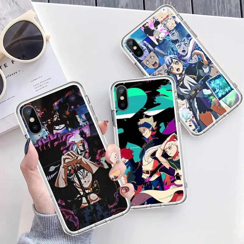 

Black Clover anime Zora Ideale Phone Case Transparent for iPhone 6 7 8 11 12 s mini pro X XS XR MAX Plus