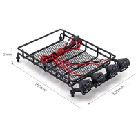 1set metal luggage carrier tray roof rack with light accessories for 112 rc car mn d90 d91 d99 mn90 mn99s upgrade parts