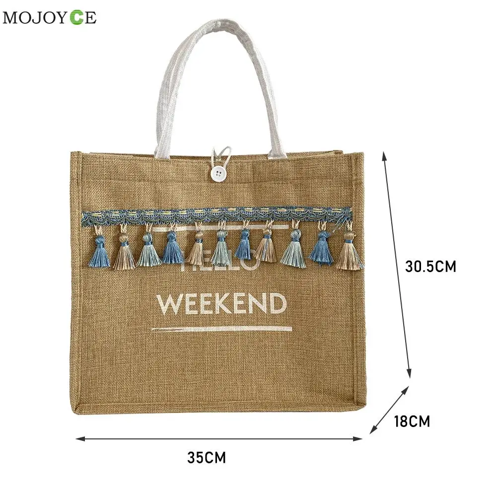 

2021 Women Retro Letters Printing Tassel Large Capacity Tote Shoulder Shopping Bags Soft Women Designer Handbag