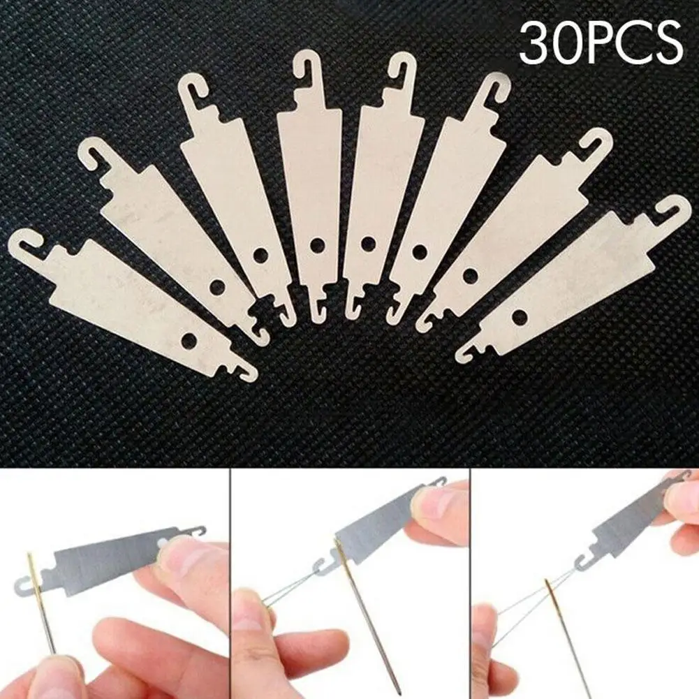 30 Pcs/set Steel Cross-Stitch Threading Hook Needle Threader Stitch Wire DIY Tools Craft Accessories | Дом и сад