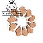 Зажим для соски, 30 шт., деревянный, в форме кролика