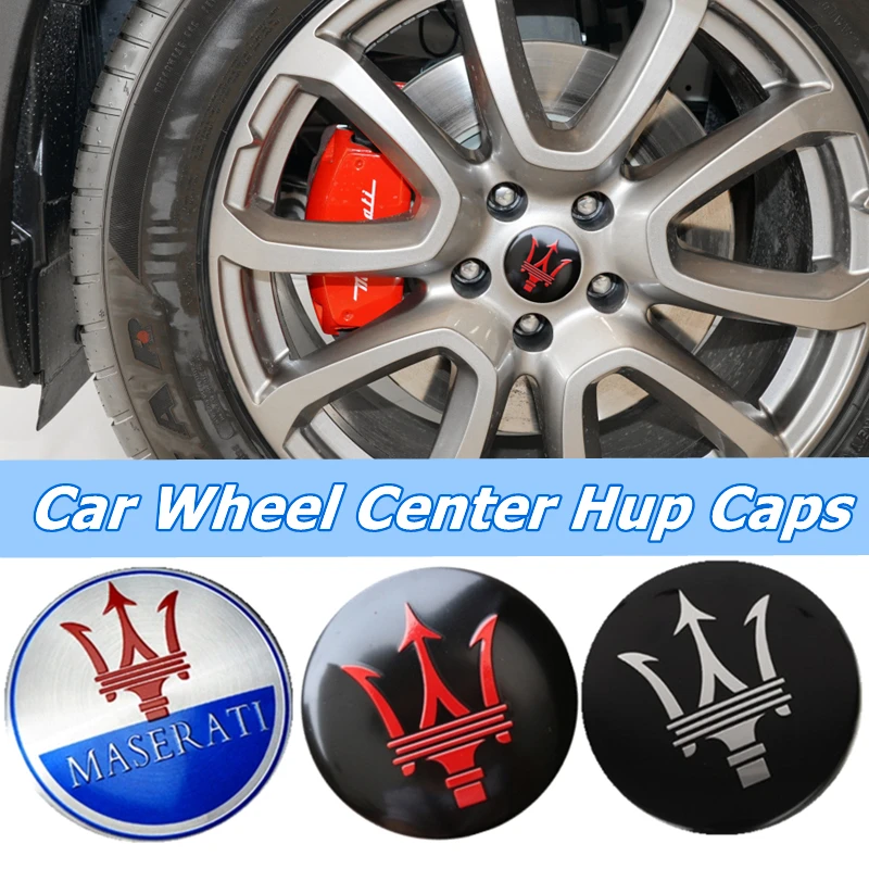 

60mm Car Wheel Center Hup Caps Cover For Maserati Granturismo Levante Ghibli Gran GC Cabrio GT Quattroporte Coupe Accessories