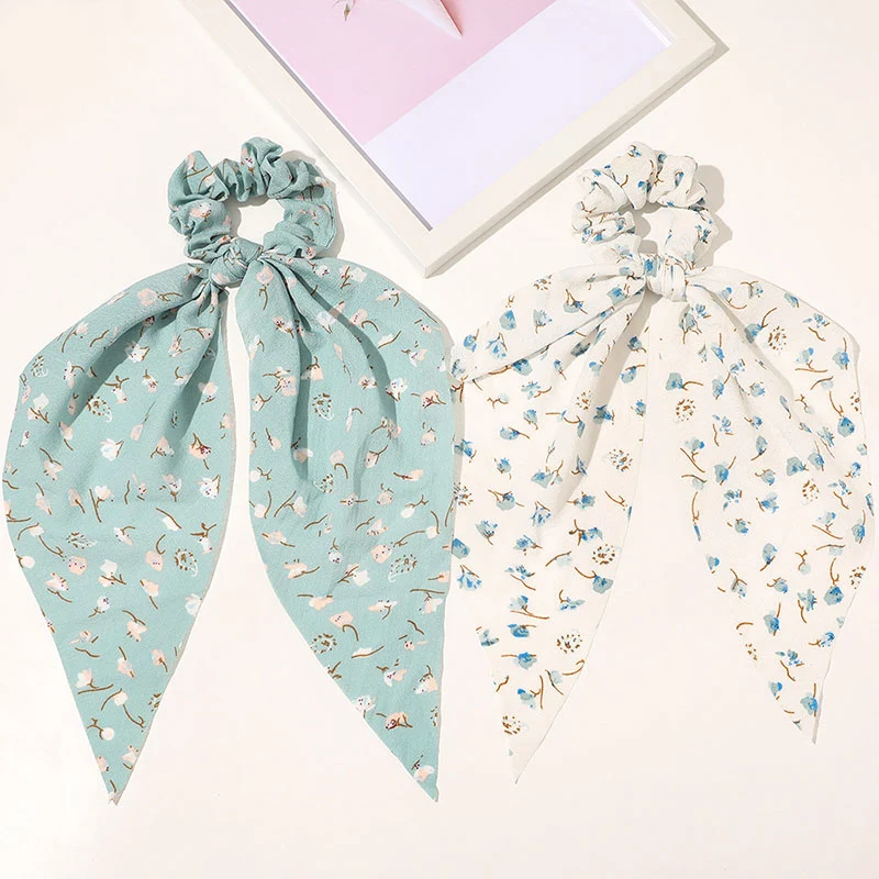 Резинка для волос в стиле бохо женская завязка с принтом пиона цветка одуванчика