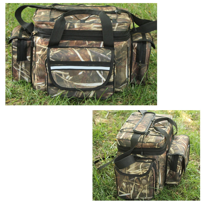 

Waterproof Fishing Bag Large Capacity Multifunctional Lure Fishing Tackle Pack Outdoor Shoulder Bags 50*27*28cm