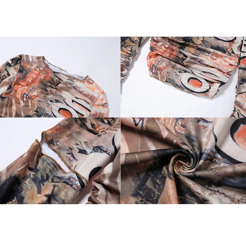 Женская футболка с вырезами на весну Готическая уличная мода облегающий