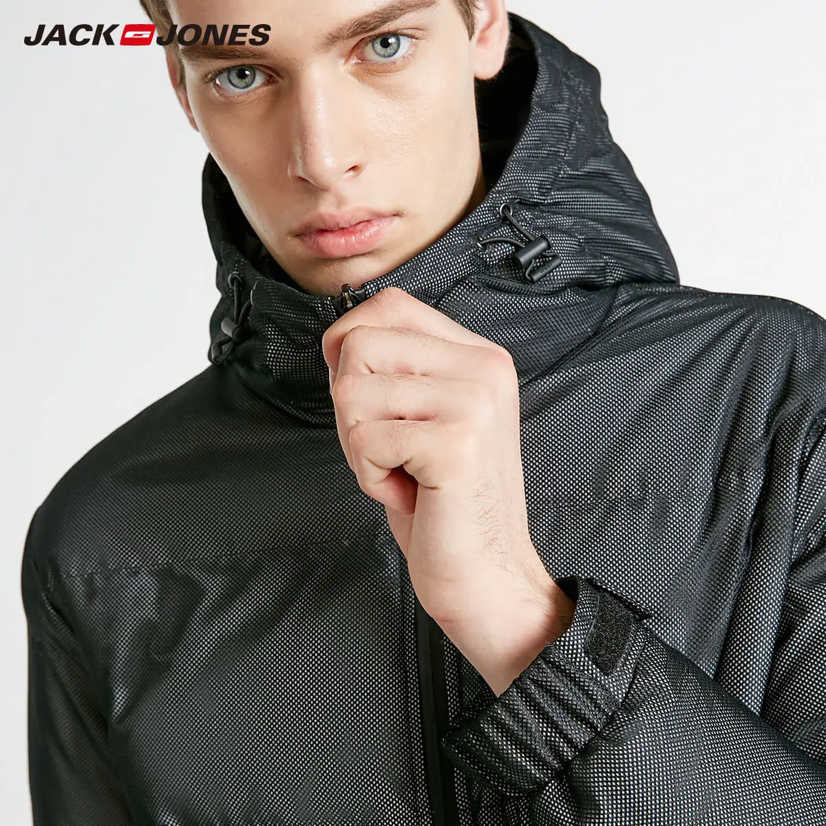 Jack Jones мужской с капюшоном Теплый пуховик Короткая куртка мужская | 218412538