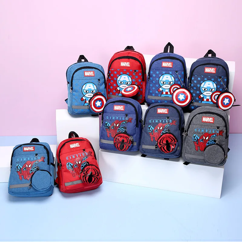 Новый Disney Marvel Человек паук супергерой герои сумка Капитан Америка Детская
