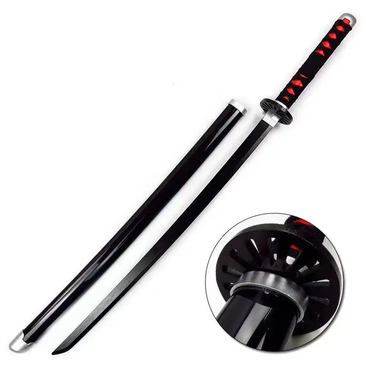 Cos Gift 1:1 Demon Slayer Weapon Tanjirou Black Sowrd Kimetsu no Yaiba Sword Cosplay Ninja Knife 104cm Prop Anime Model | Тематическая