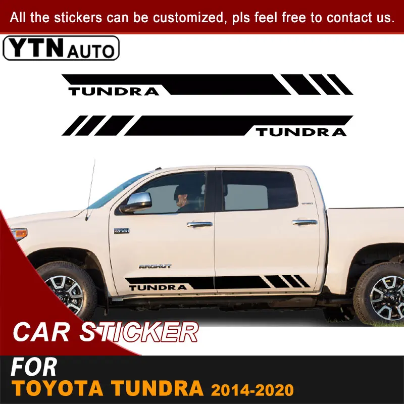 Side Door Body Car Stickers Racing Stripe Graphic Vinyl Decals Accessories For Toyota Tundra 2014 2015 2016 2017 2018 2019 2020