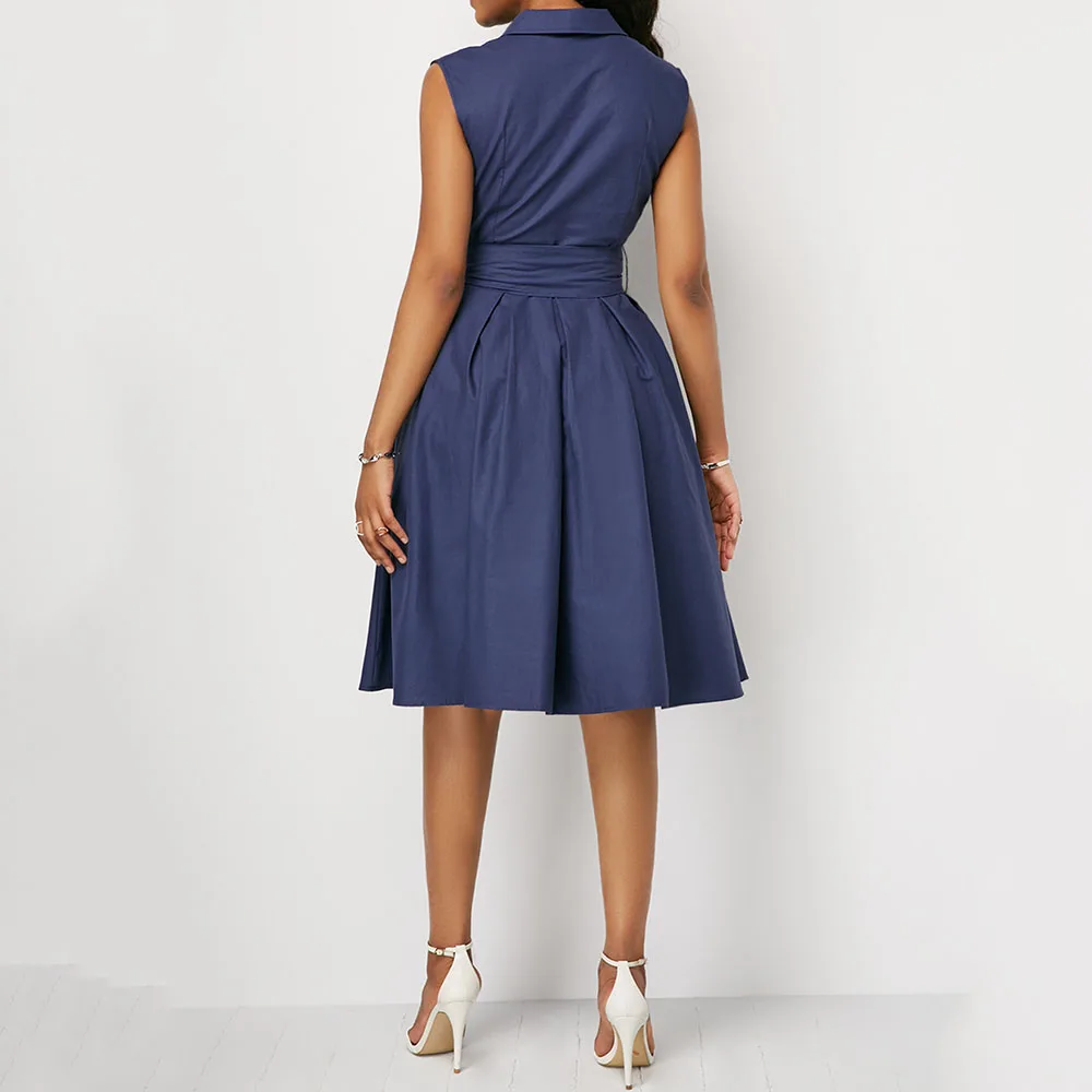 Летнее элегантное винтажное офисное женское сексуальное платье в африканском