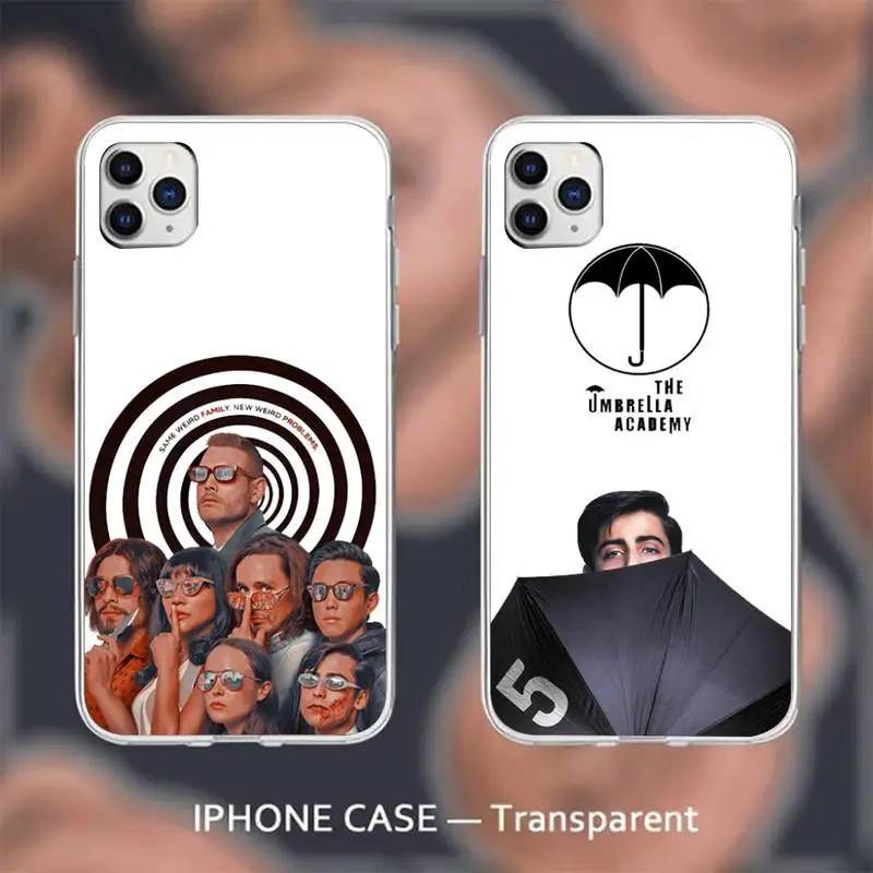 

Fundas Umbrella Academy Phone Case Transparent For iPhone 13 12 11 8 7 6 S Mini Pro X XS XR MAX Plus Cover Funda Shell